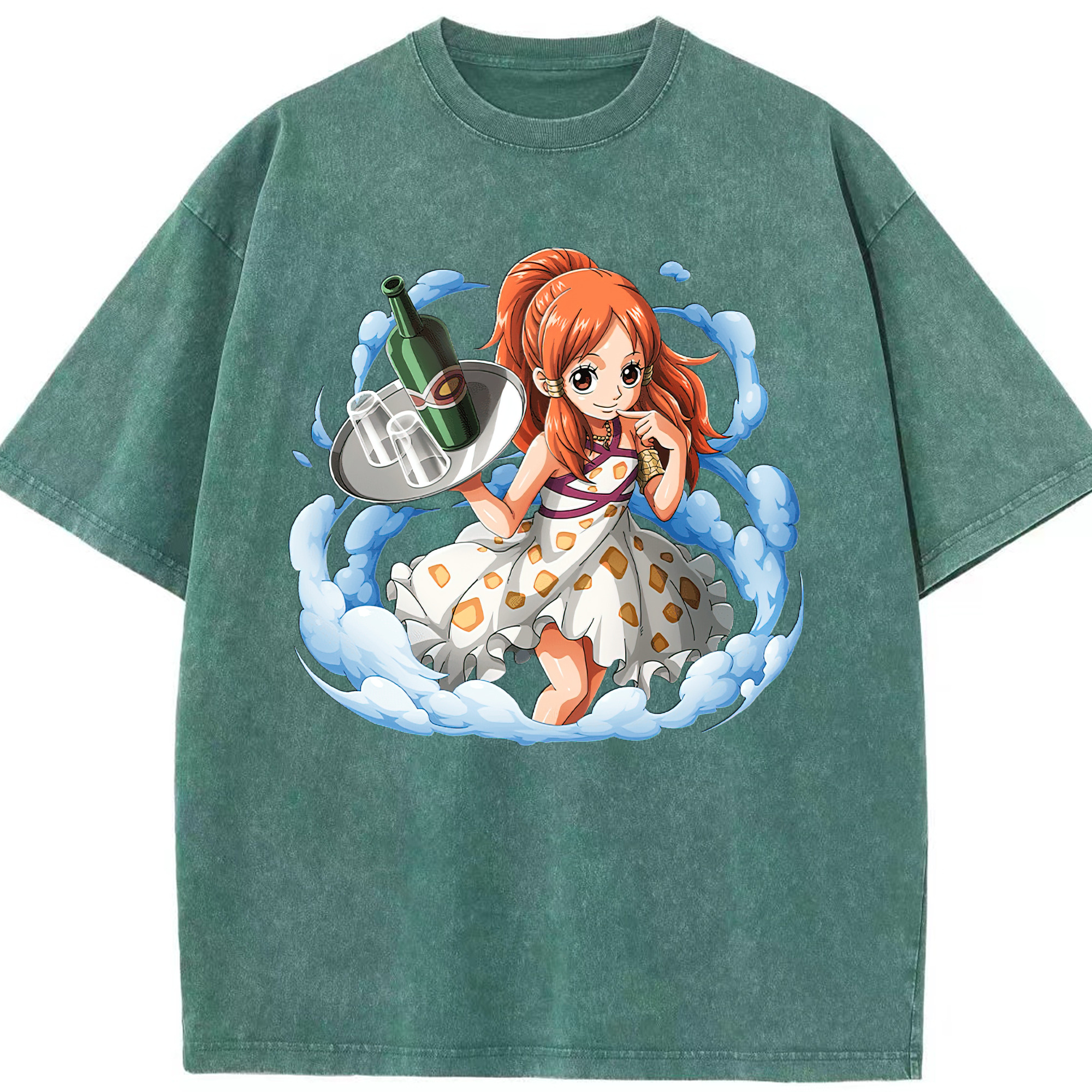 ワンピース ナミ ONE PIECE Nami 綿100% ヴィンテージ風 半袖Tシャツ（フロントプリント）